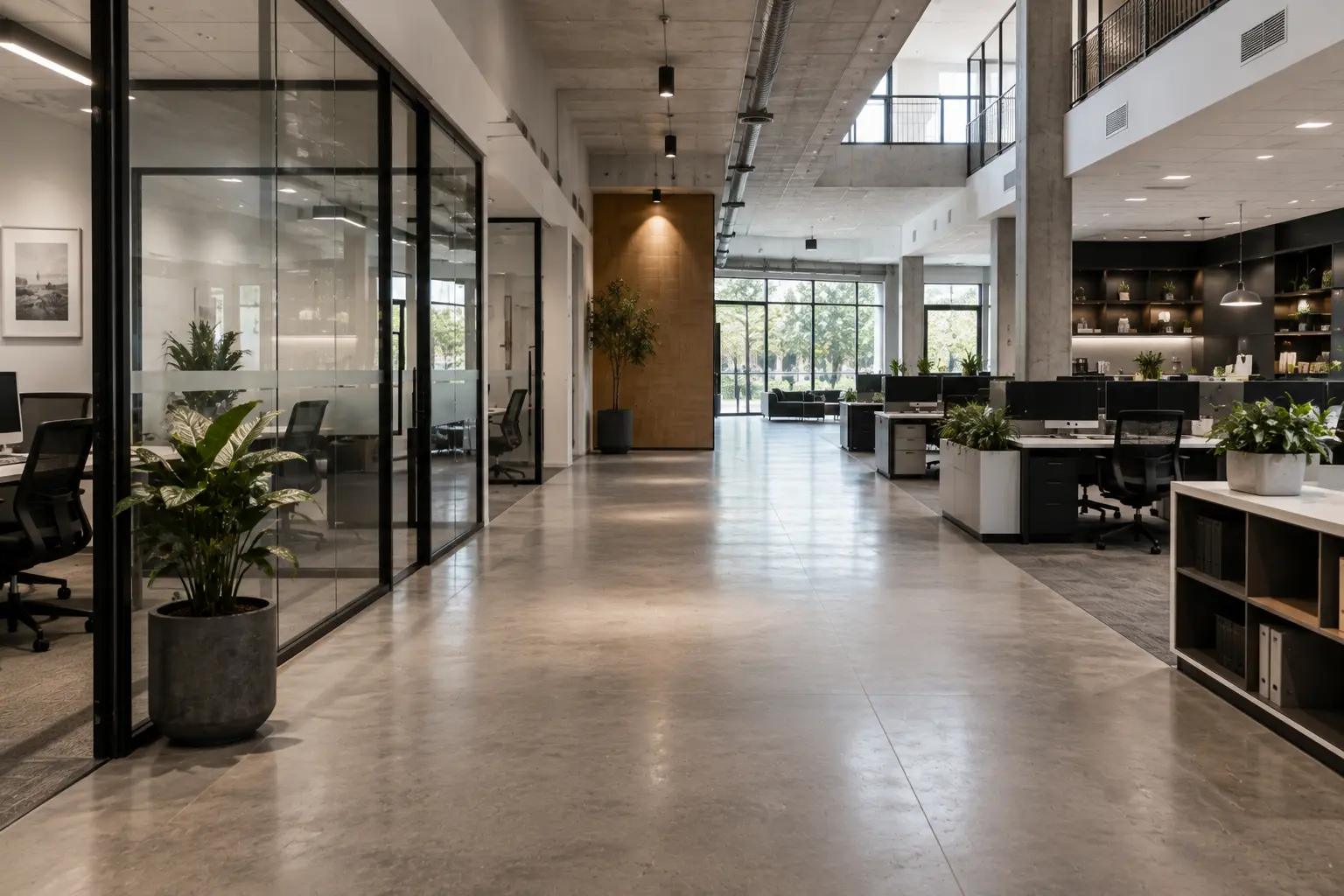 Discreet pest control inspection at a modern Gauteng office and retail property